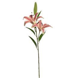 LARGE LILY X2 87CM CREAM PINK