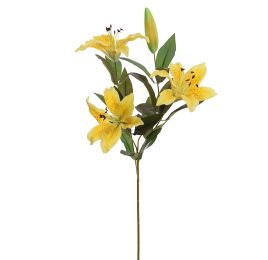 TIGERLILY SPRAY X 4 72CM YELLOW