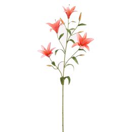 LARGE TIGER LILY SPRAY 130CM SALMON