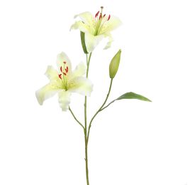 LARGE LILY SPRAY 85CM GREEN