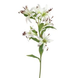 MINI LILY BRANCH 65CM CREAM