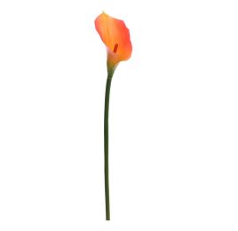 SINGLE CALLA 72CM ORANGE YELLOW
