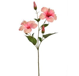 HIBISCUS SPRAY 66CM PINK
