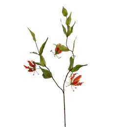 GLORIOSA LILY SPRAY 105CM ORANGE YELLOW