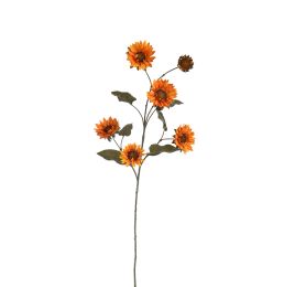 LARGE SUNFLOWER BRANCH 95CM YELLOW