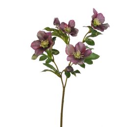 CHRISTMAS ROSE 65CM PURPLE