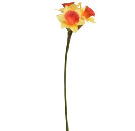 DAFFODIL SPRAY 75CM YELLOW ORANGE