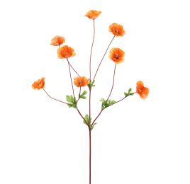 COLORED STEM POPPY 95CM ORANGE