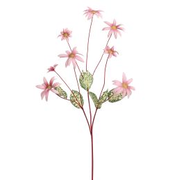 COLORED STEM EDELWEISS 91CM LILA