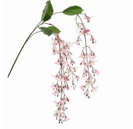 HANGING FLOWER SPRAY 85CM CREAM PINK