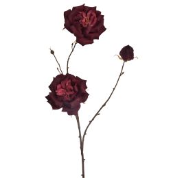 ROSE SPRAY 69CM BURGUNDY