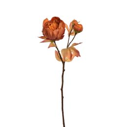 BALL PEONY SPRAY 60CM ORANGE