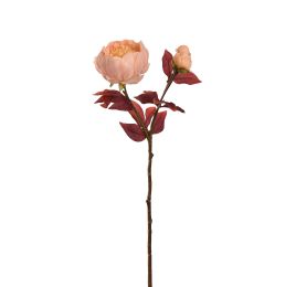 BALL PEONY SPRAY 60CM PEACH