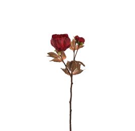 BALL PEONY SPRAY 60CM RED