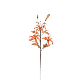 SLIM LILY SPRAY 97CM ORANGE