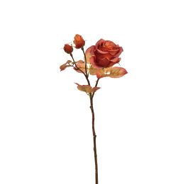 ROSE SPRAY 60CM VELVET ORANGE