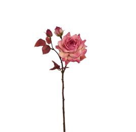 OPEN ROSE SPRAY 60CM VELVET BEAUTY