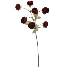 MINI PEONY BRANCH 80CM BURGUNDY