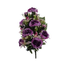 PEONY/ROSE BUD/ORCHID HALF BUSH X 24 59CM LAVENDER