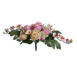 ROSE/ANTHURIUM/ORCHID BUSH X 32 PINK