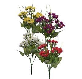 MINI FLOWER BUSH X 5 32CM ASSORTED