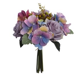 ROSE BUD/HYDRANGEA BERRY 29CM BUNDLE X 8 LILAC