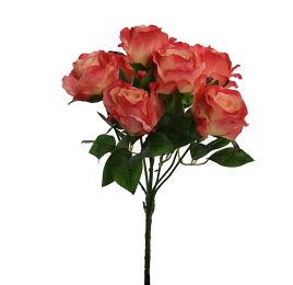 ROSE BUSH X 7 43CM CORAL