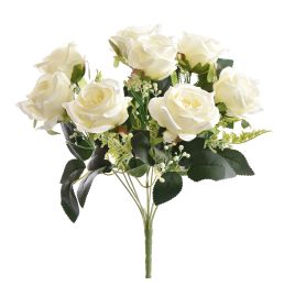 ROSE BUSH X9 35CM CREAM