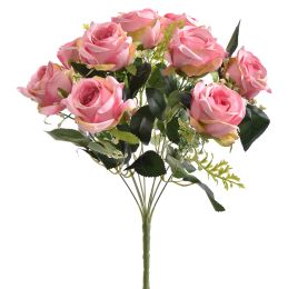 ROSE BUSH X9 35CM PINK