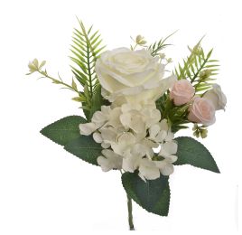 SMALL ROSE BUSH 30CM CREAM
