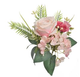 SMALL ROSE BUSH 30CM CREAM PINK