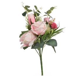 ROSE BUSH 45CM CREAM PINK