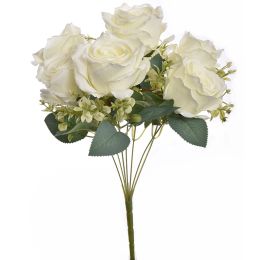 ROSE BUSH 42CM CREAM