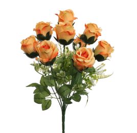 ROSE BUD X9 BUSH 43CM ORANGE