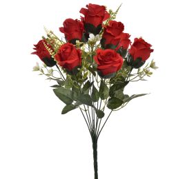 ROSE BUD X9 BUSH 43CM RED
