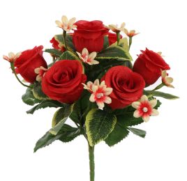 ROSEBUD X7 BUSH 23CM RED