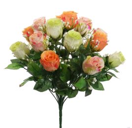 ROSEBUD X18 BUSH 42CM SALMON GREEN