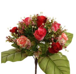 ROSE X22 BUSH 38CM RED PINK