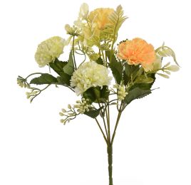 MINI CARNATION BUSH 30CM YELLOW
