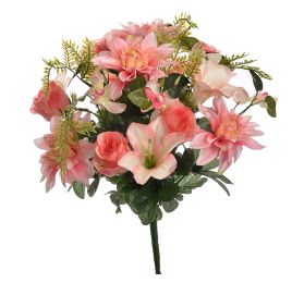 DAHLIA LILY ROSEBUD X24 BUSH 44CM SALMON