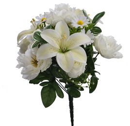 PEONY ROSEBUD X13 BUSH 32CM CREAM