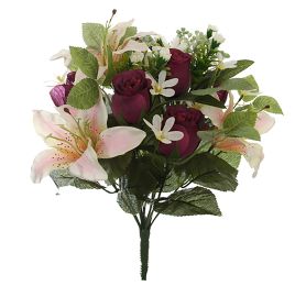 ROSEBUD TIGERLILY X13 BUSH 37CM AUBERGINE