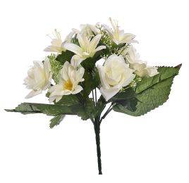 DAISY/LILY X10 BUSH 26CM CREAM