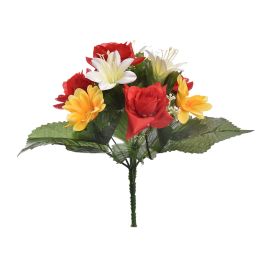 DAISY/LILY X10 BUSH 26CM RED YELLOW