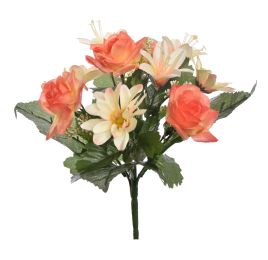 DAISY/LILY X10 BUSH 26CM SALMON