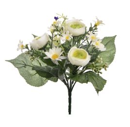RANUNCULUS X7 BUSH 24CM CREAM