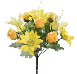 DAISY/ROSE BUD X13 BUSH 32CM YELLOW