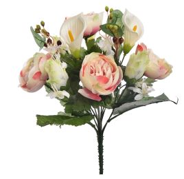 ROSE/CALLA/PROTEA X13 BUSH 32CM PINK