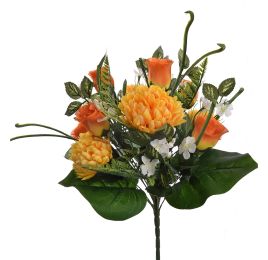 MUM/ROSE BUD X18 BUSH 43CM YELLOW