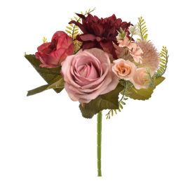ROSE ALLIUM BUSH 32CM BURGUNDY